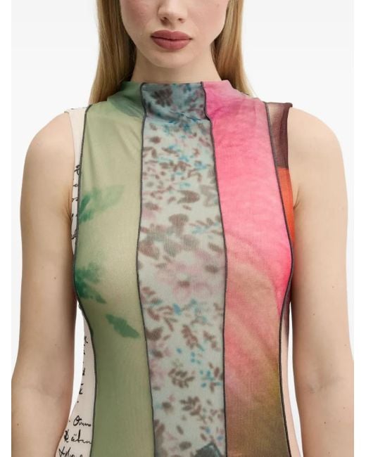 Desigual White Panelled Mini Dress