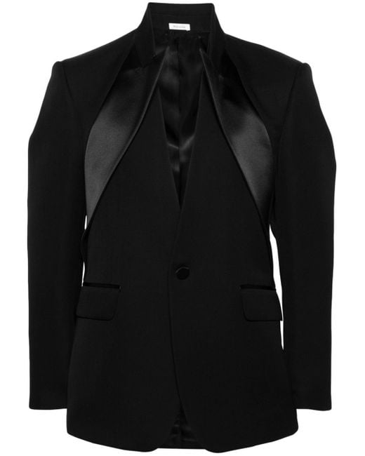 Veste de smoking à revers torsadé Alexander McQueen pour homme en coloris Black