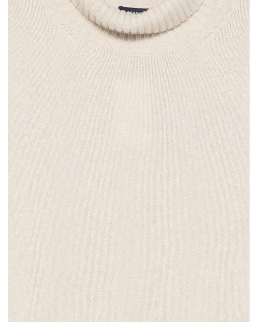 Soeur White Roll-Neck Wool Sweater