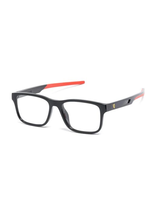 Ferrari Black Square-Frame Glasses for men