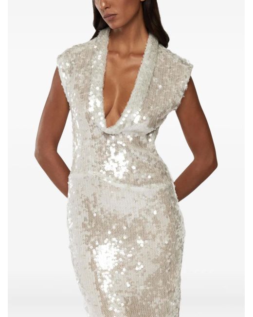 Genny White Abendkleid Mit Pailletten