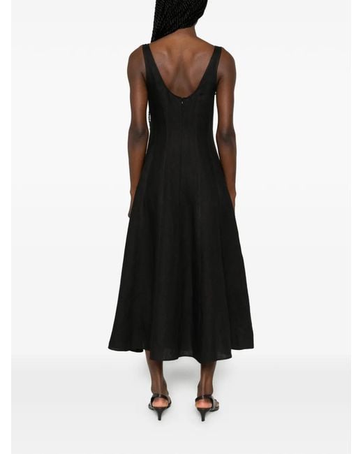 Marella Black Emmcinema Sleeveless Midi Dress