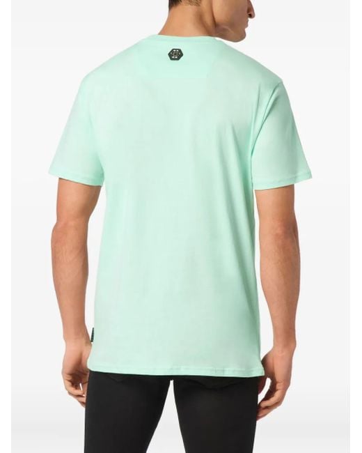 Philipp Plein Blue Racing Car T-Shirt for men