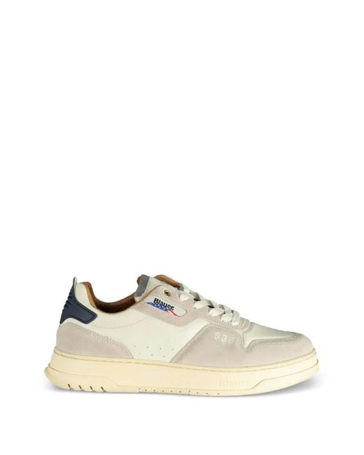 Blauer White 936 Panelled Sneakers for men
