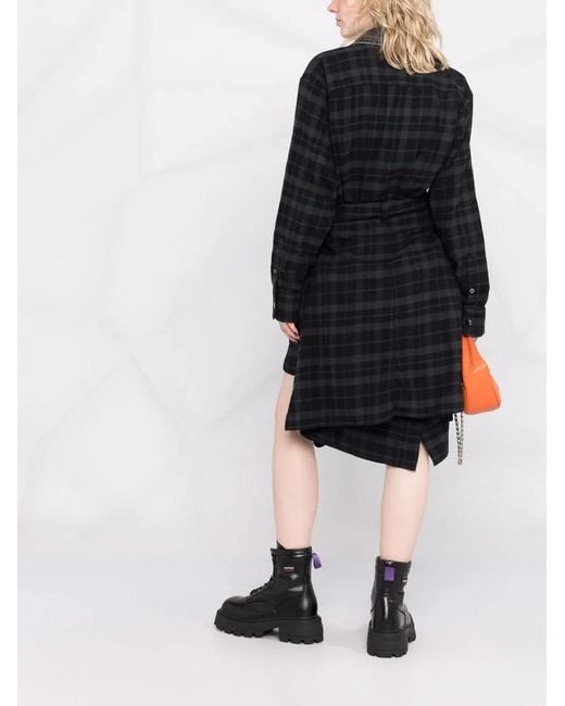 DIESEL Black Janice Checked Shirt Dress