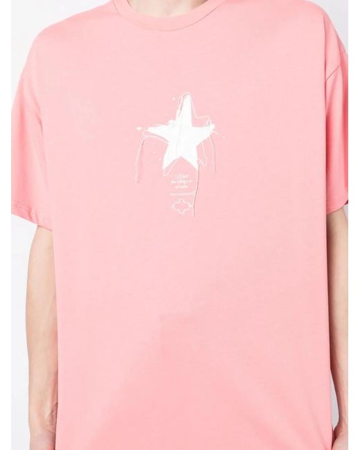 FIVE CM Pink Star-Print T-Shirt for men