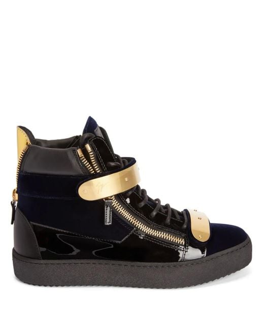 Giuseppe Zanotti Coby Mid-Top-Sneakers Mit Doppelriemen in Black für Herren