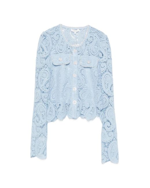 Paperlace Blue Lace Scallop Shirt