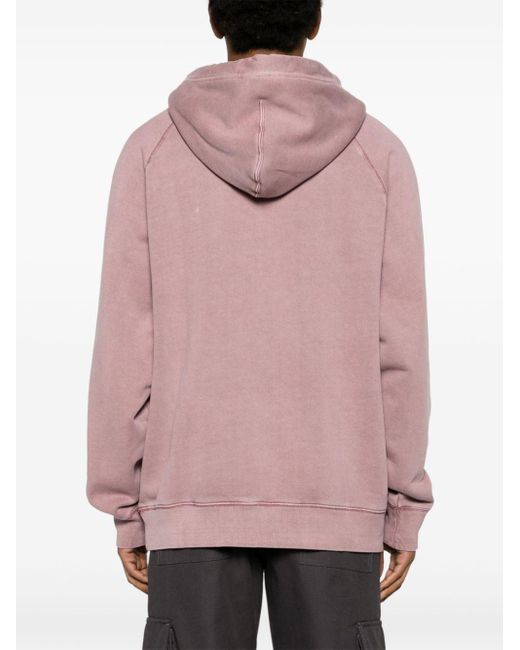 Carhartt Pink Faded-effect Cotton Hoodie for men