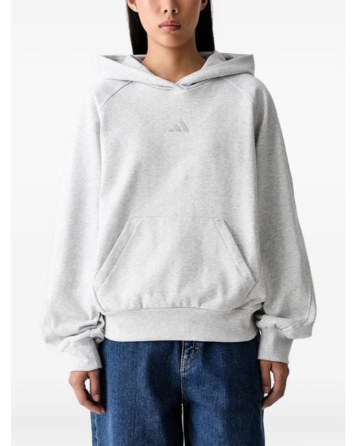Adidas Gray Kit Small Logo Hoodie