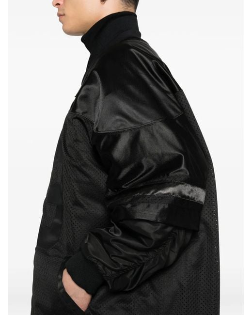 Ih Nom Uh Nit Black Perforated Panelled Jacket for men