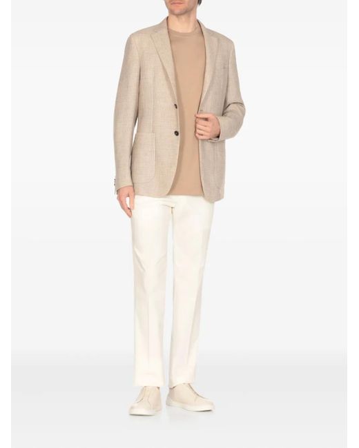 Zegna Natural Checked Blazer for men