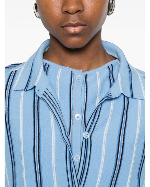 Bompard Blue Striped Shirt