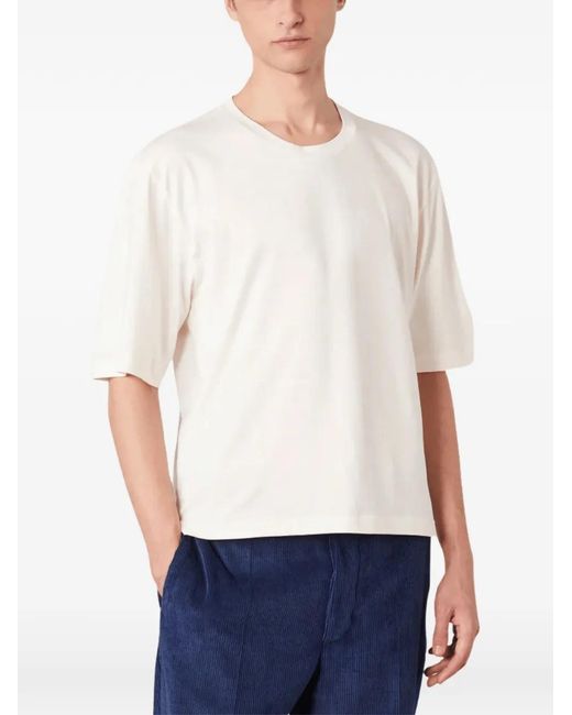 Officine Generale White Crew-Neck Short-Sleeves T-Shirt for men