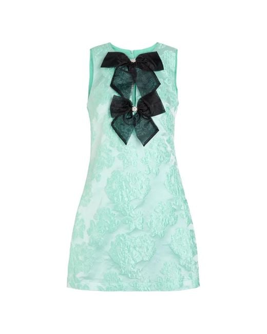 Sister Jane Green Waters Edge Bow-Appliquéd Mini Dress