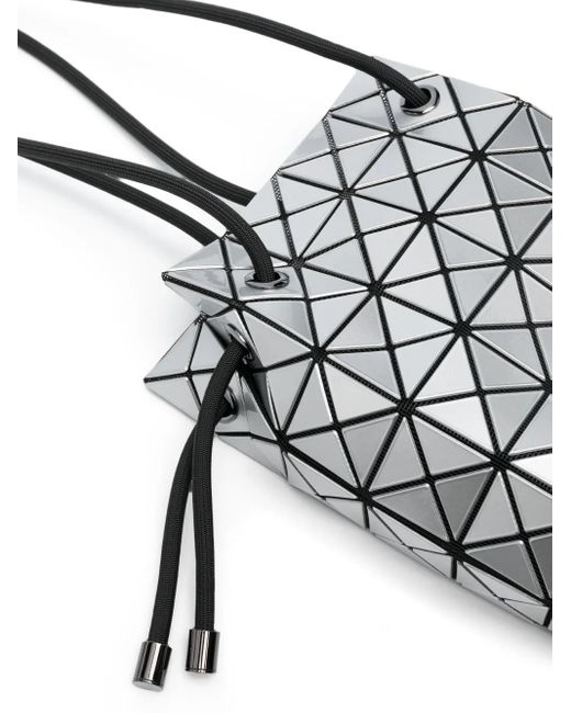 Issey Miyake White Wring Geometric-Panelled Bucket Bag