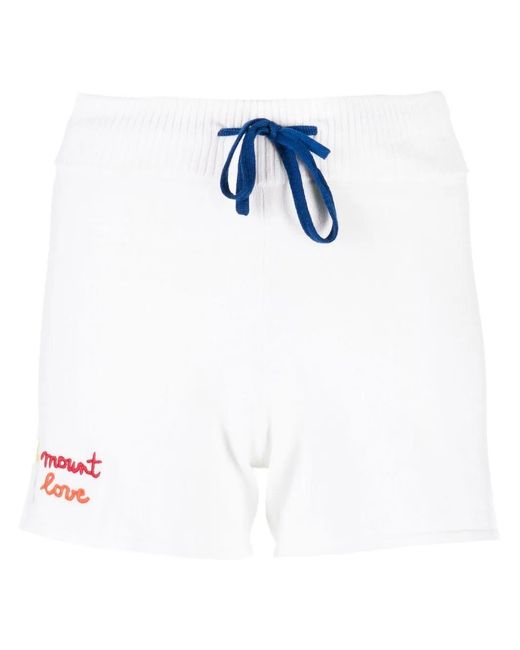 Rossignol Blue Embroidered-Logo Drawstring Shorts
