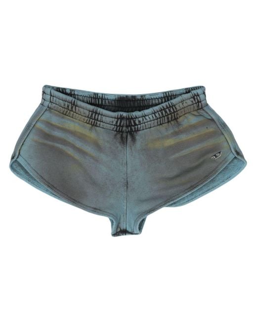DIESEL Gray S-ginger-whisk Cotton Mini Shorts