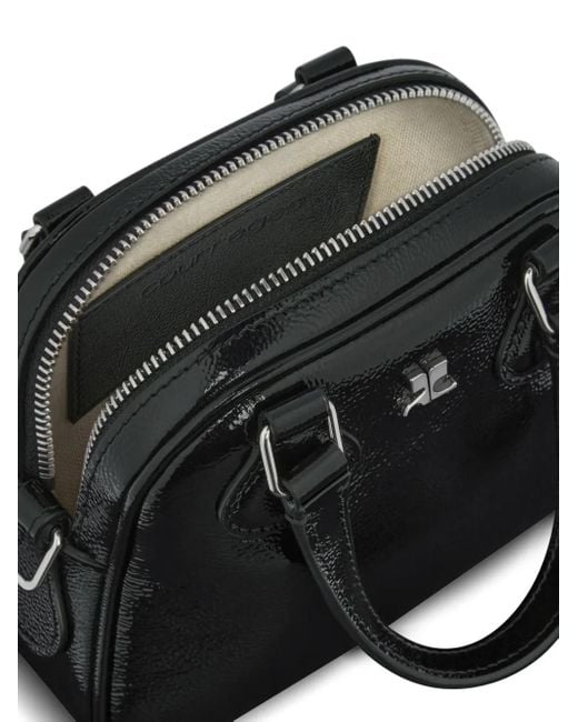 Courreges Black Ac Stud Tote Bag