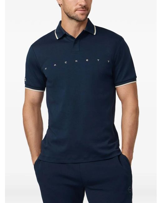 Hackett Blue Polo Shirt Hs Essential Polo for men
