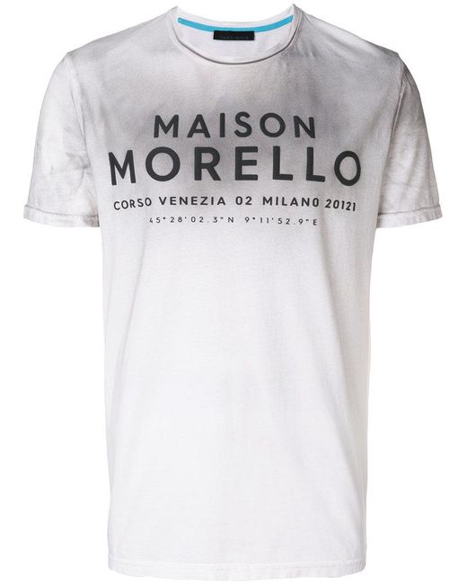 T-shirt Maison Morello Frankie Morello pour homme en coloris White