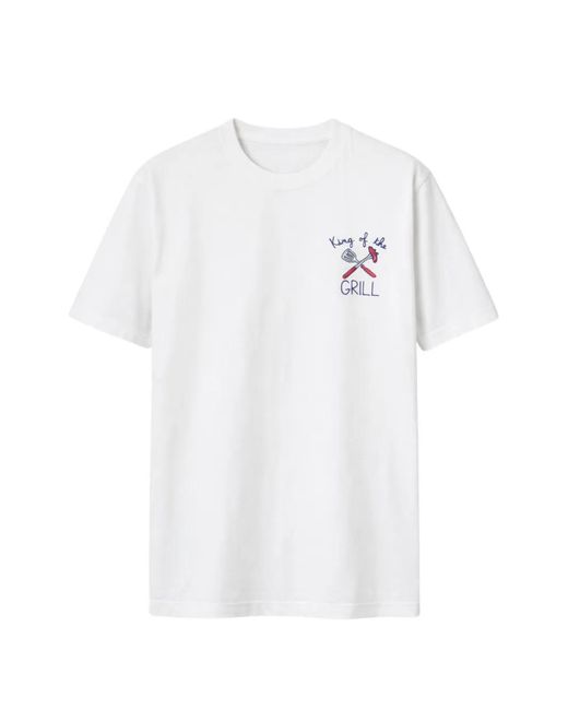 Mc2 Saint Barth White Portofino Graphic-Print T-Shirt for men
