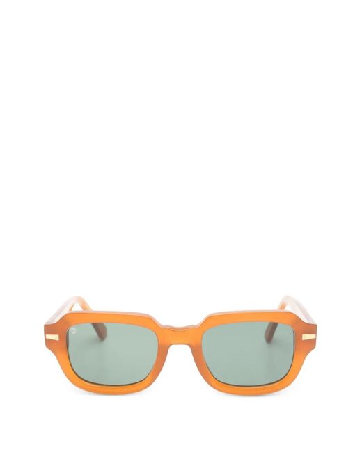 Kyme Orange Teo Geometric-Frame Sunglasses
