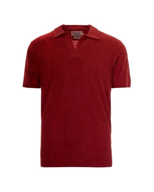 Mc2 Saint Barth Red Short-Sleeve T-Shirt for men