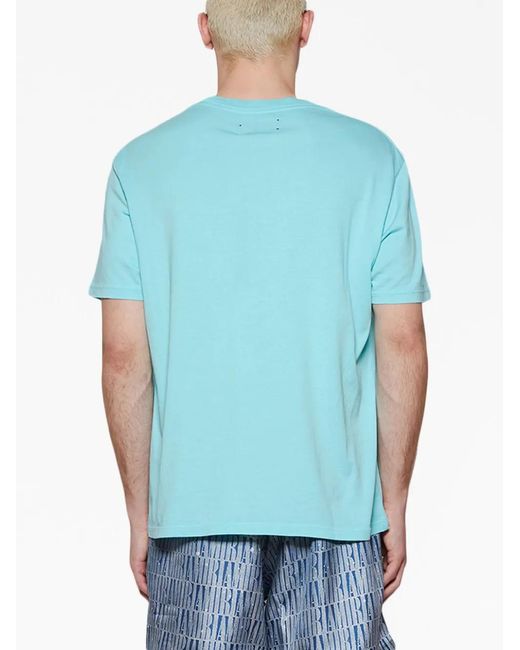 Amiri Blue M.A. Paisley-Print T-Shirt for men