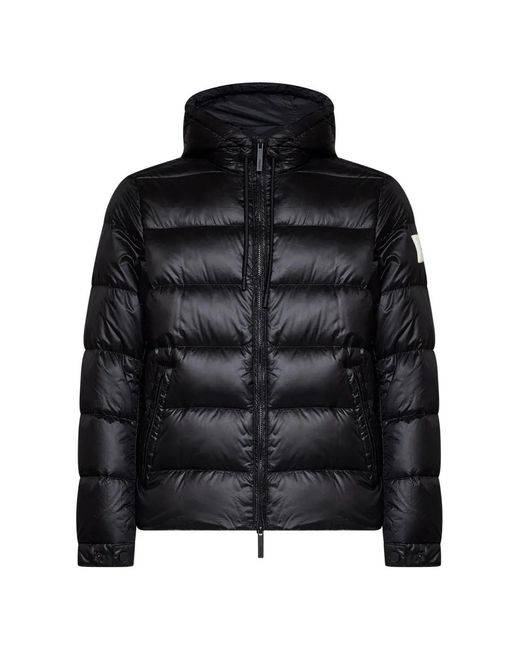 AFTER LABEL Black Verbier Hooded Padded Jacket for men