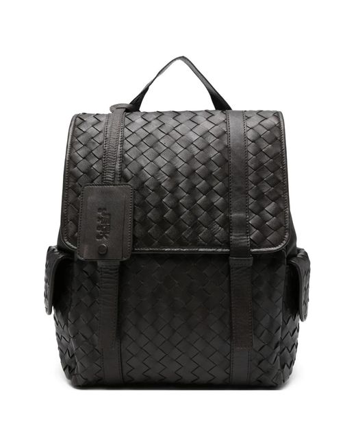 The Jack Leathers Black Elicot Backpack for men