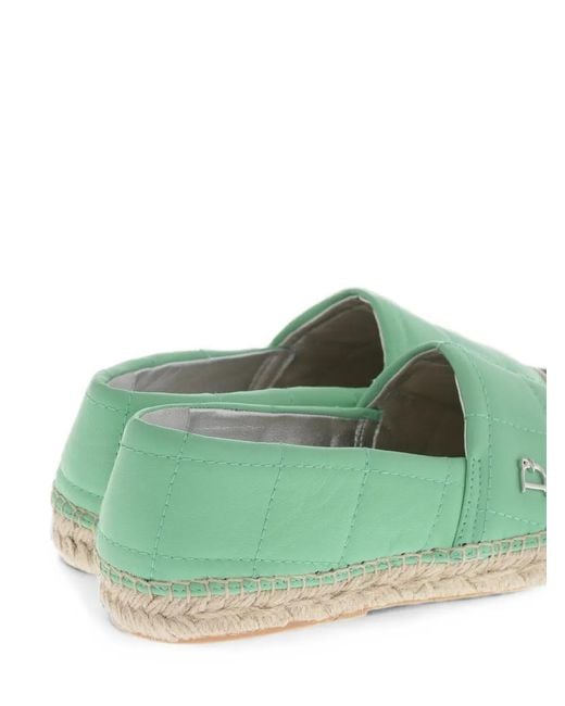 DSquared² Green Leather Espadrilles
