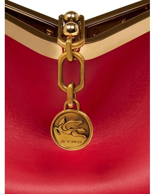 Borsa piccola vela in pelle di Etro in Red