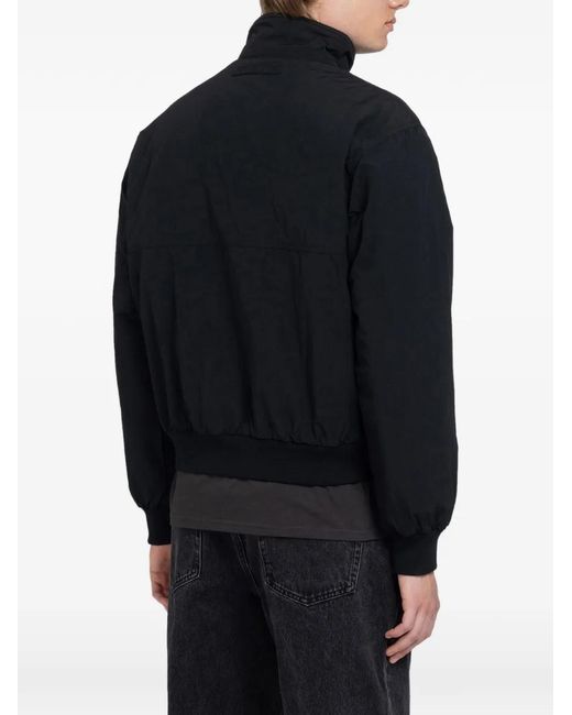 Stussy Blue Logo-Patch Fleece-Lined Jacket