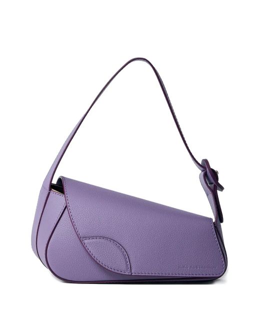 Kiko Kostadinov Purple Leather Shoulder Bag