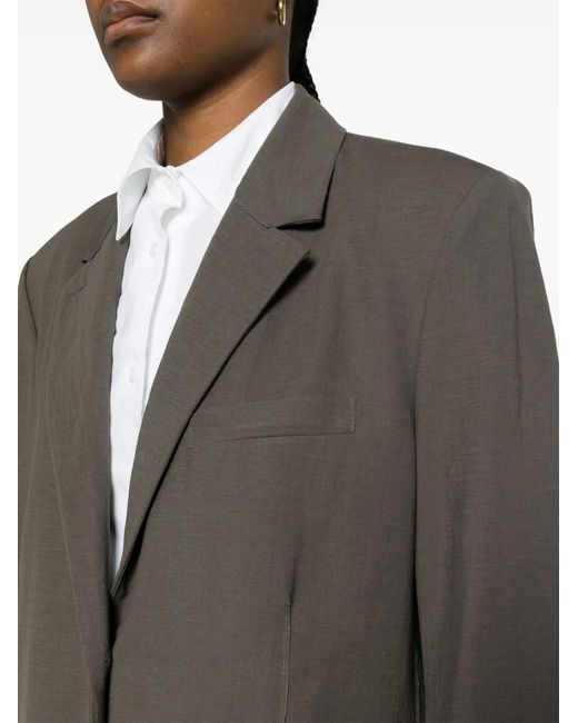 Harris Wharf London Green Single-Breasted Blazer