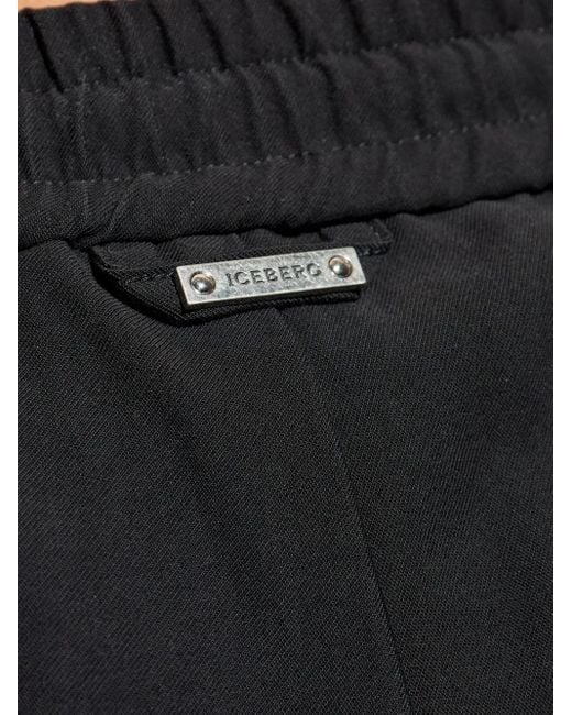 Iceberg Blue Elasticated-Waist Trousers for men