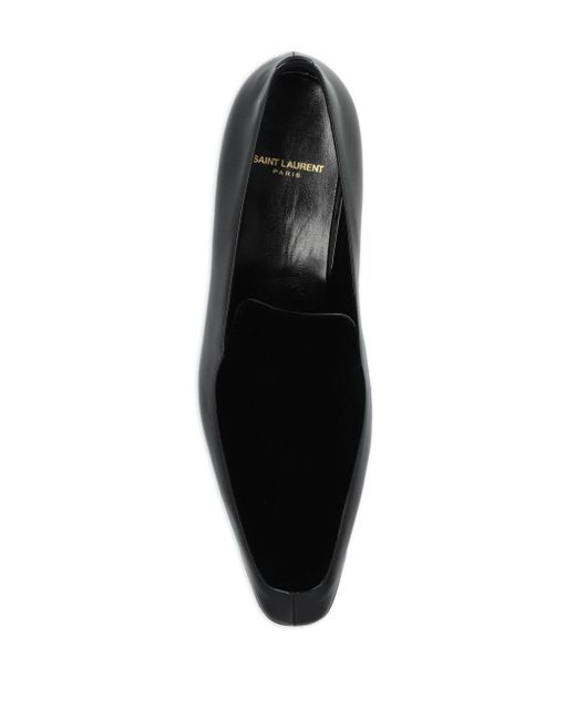 Saint Laurent Loafer mit Glanzoptik in Black für Herren
