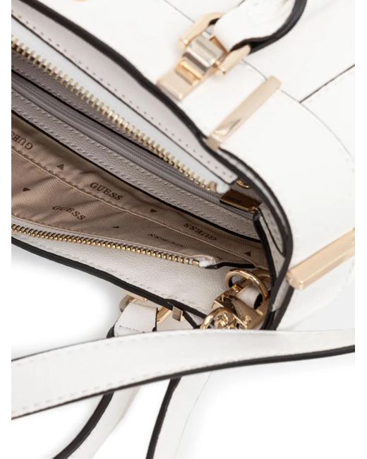 Guess ロゴ ハンドバッグ White