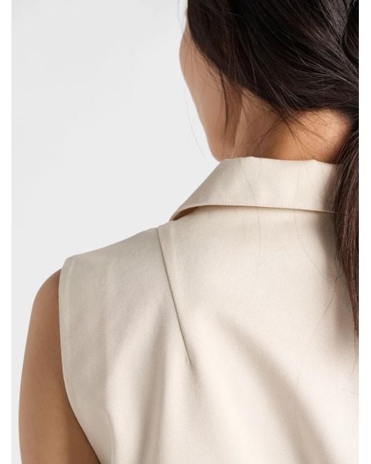 Robe Courte Zippée À Lien De Resserrage Prada en coloris Natural
