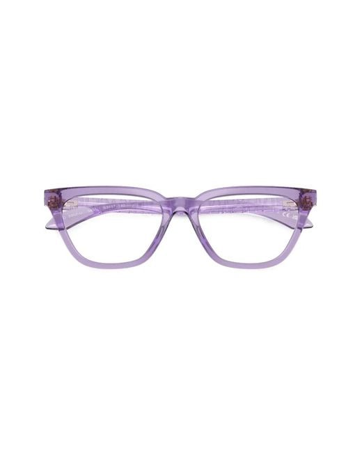 Versace Purple Greca-Embossed Cat-Eye Glasses