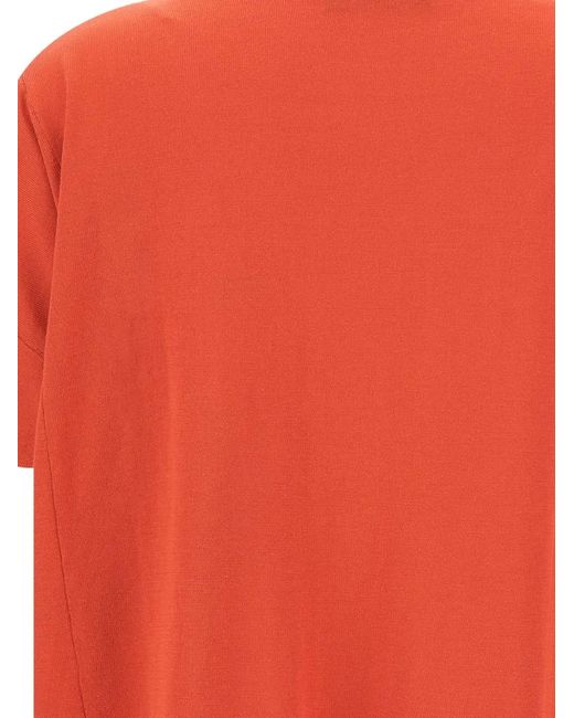 Elena Miro Red Ribbed Side Slits Sweater