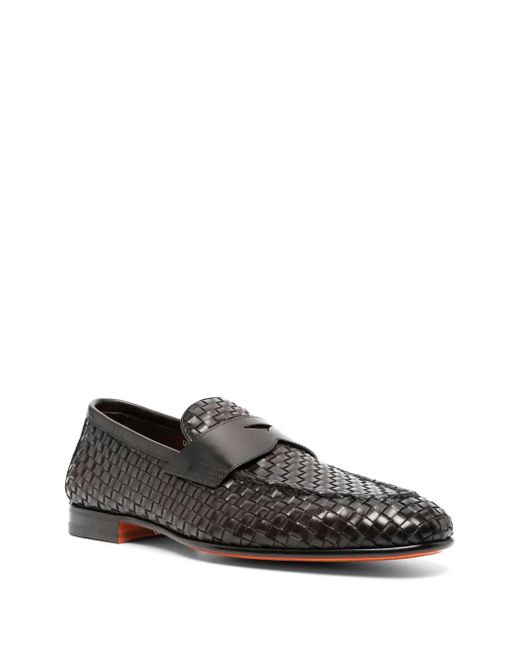 Santoni Black Shoes for men