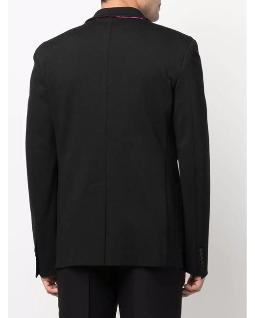 Roberto Cavalli Black Single-Breasted Tailored Blazer for men