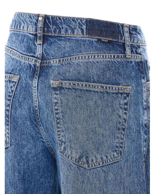 Liu Jo Blue Jean À Ornements En Strass