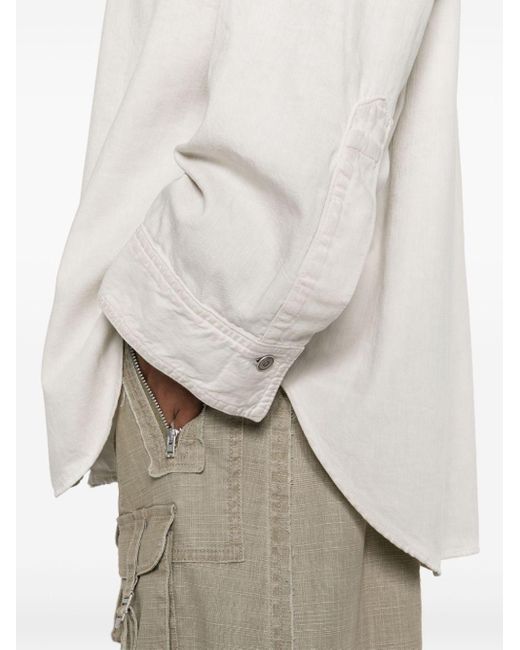 Haikure Natural Patch-pocket Cotton Shirt