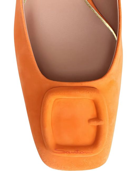 Santoni Orange Marta Buckle-Detail Sandals