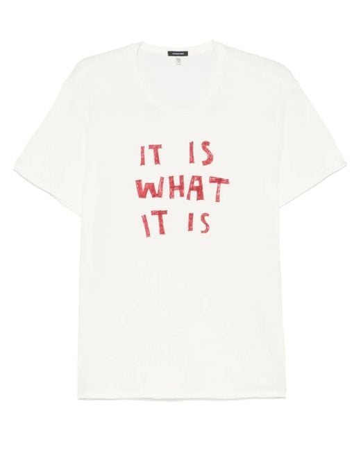 R13 White T-Shirt Mit Grafischem Print