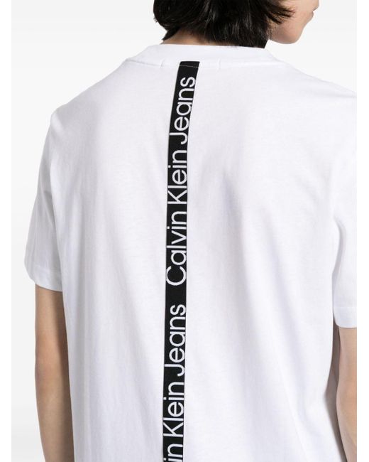 Calvin Klein Katoenen T-shirt Met Logoprint in het White voor heren