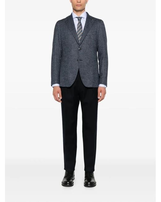 Tagliatore Blue Two-Button Jacket for men